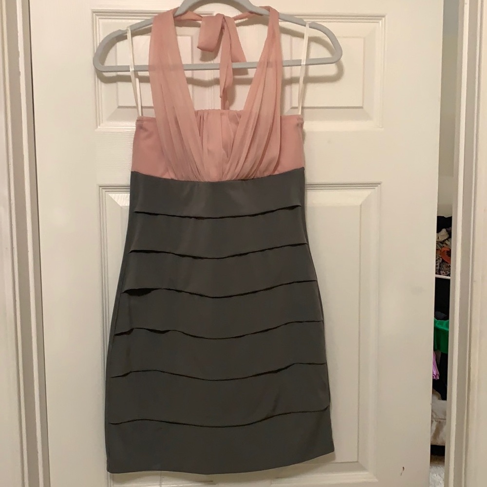 Pink & grey dress. Large.